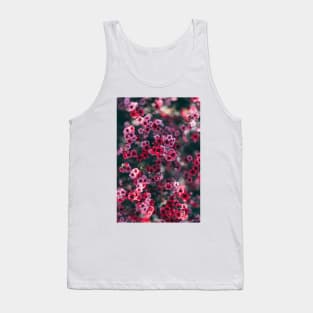 Bright Pink Tropical Flowers Tank Top